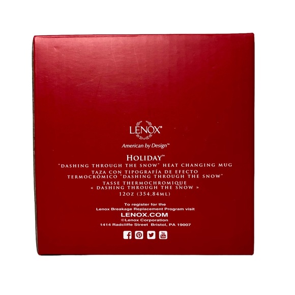 LENOX Holiday Heat Change Mug & Tidbit Plate “Dashing through the Snow…” NWT - Picture 7 of 12